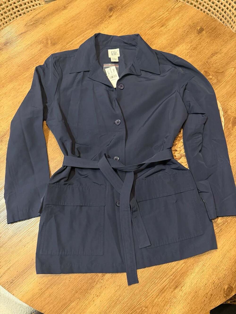GAP  Navy Belted Utility Safari Jacket - Mid length - Size S